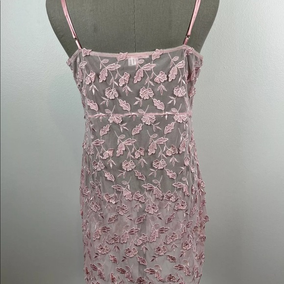 Vtg Y2k Victoria’s Secret Mesh Sheer Slip Dress L - Picture 4 of 5